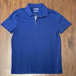 Navy blue express tech polo